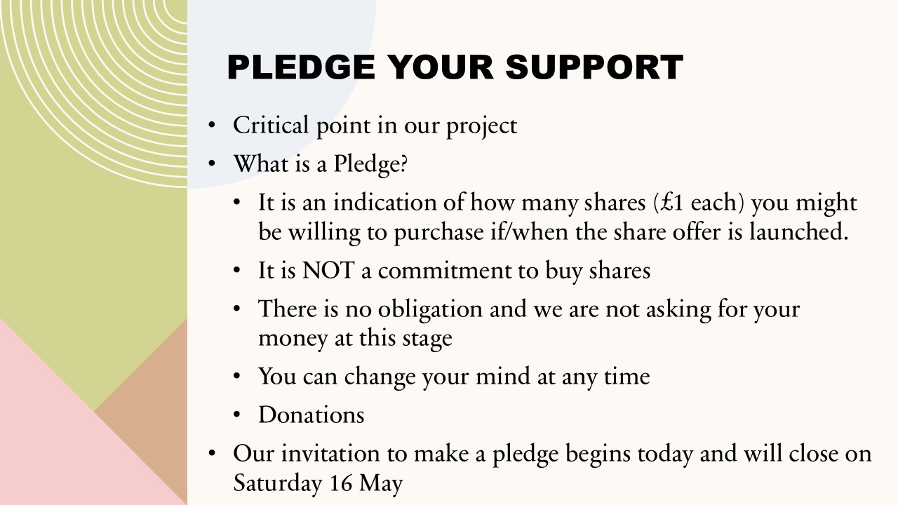 Pledge your support