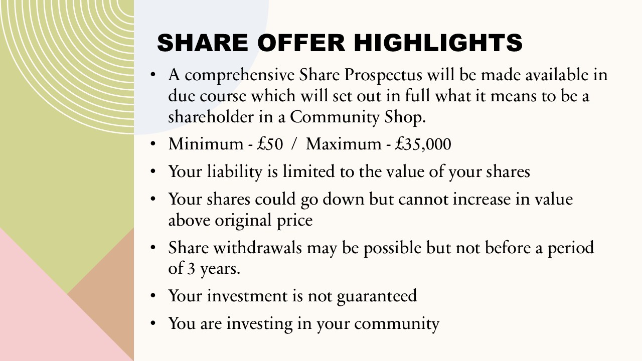 Share offer highlights